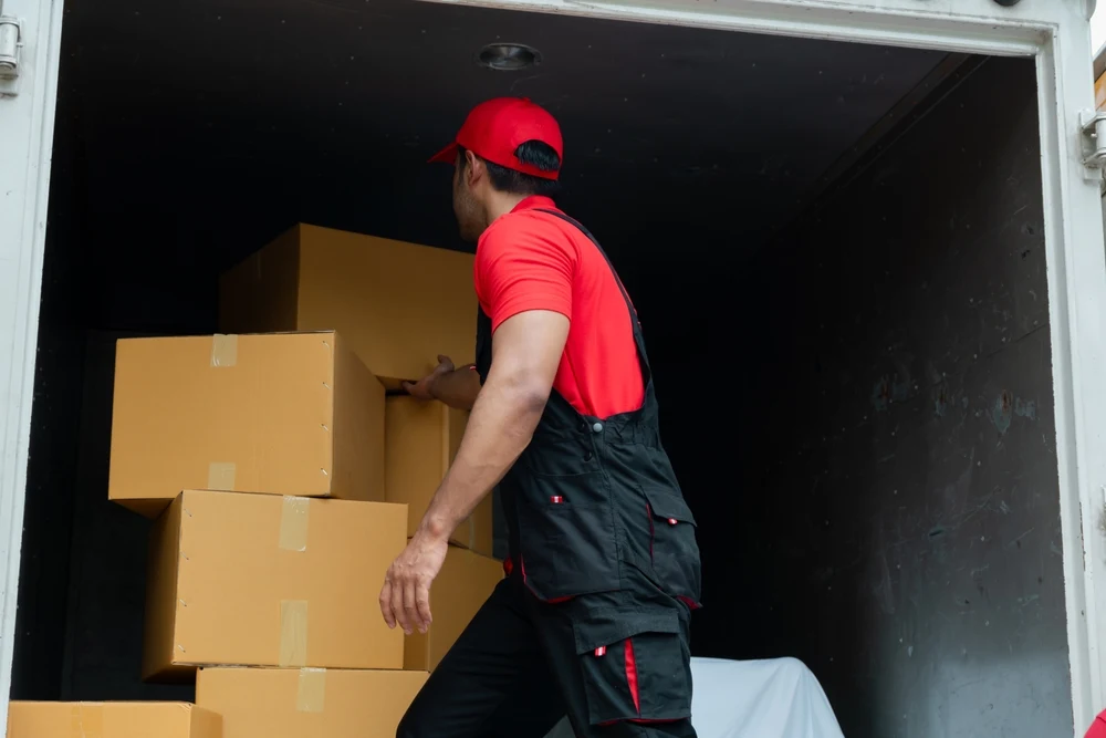 Moving boxes stacked neatly Melbourne moving company